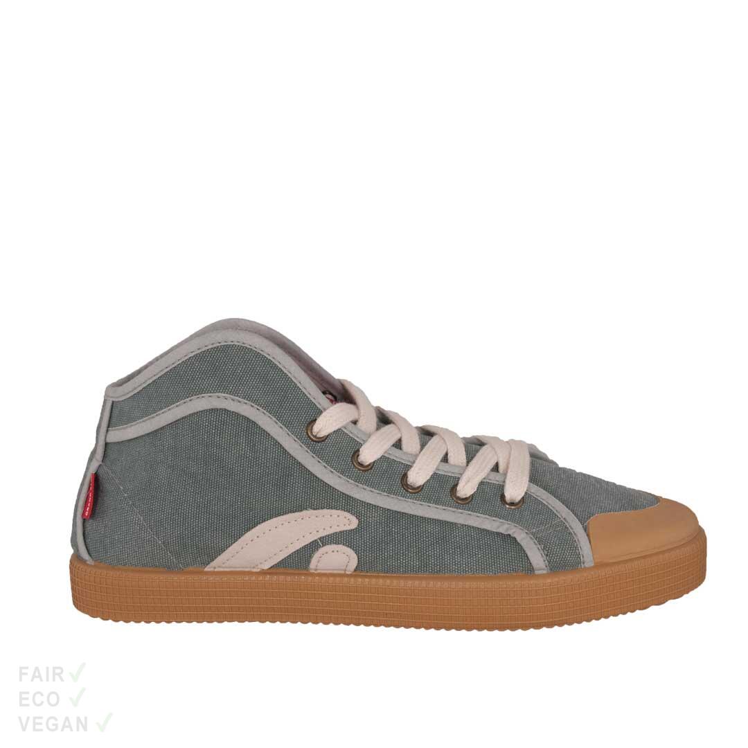 Vegan high top sneaker Taylor seagreen by Grand Step Shoes