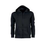 Zip Hoodie schwarz - leicht tailliert