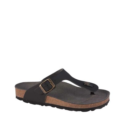 Vegetarian Shoes Toe Post Sandal Black 41