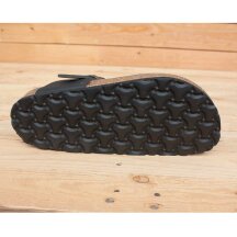 Vegetarian Shoes Toe Post Sandal Black 44