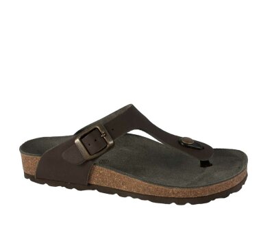 Vegetarian Shoes Toe Post Sandal Brown