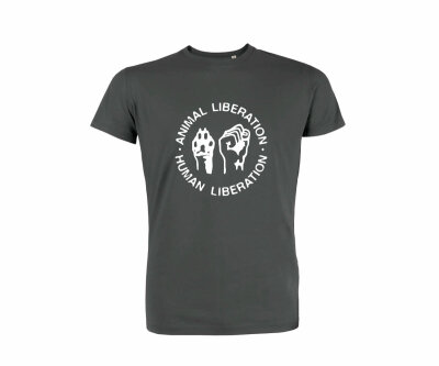 T-Shirt  Animal Liberation - Human Liberation XXL Grau