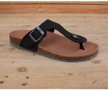 Shoezuu Toe Post Sandalen schwarz 38