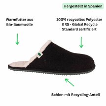 Vesica Piscis Footwear Home Slipper schwarz 45